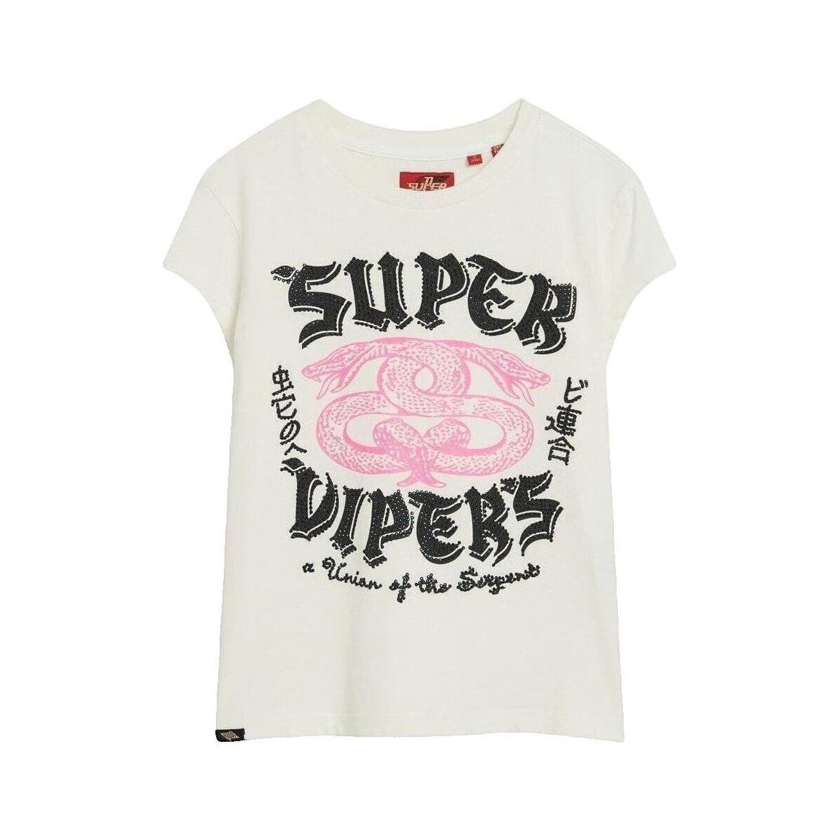 T-shirt με κοντά μανίκια Superdry T-shirt à motif fantaisie et manches courtes