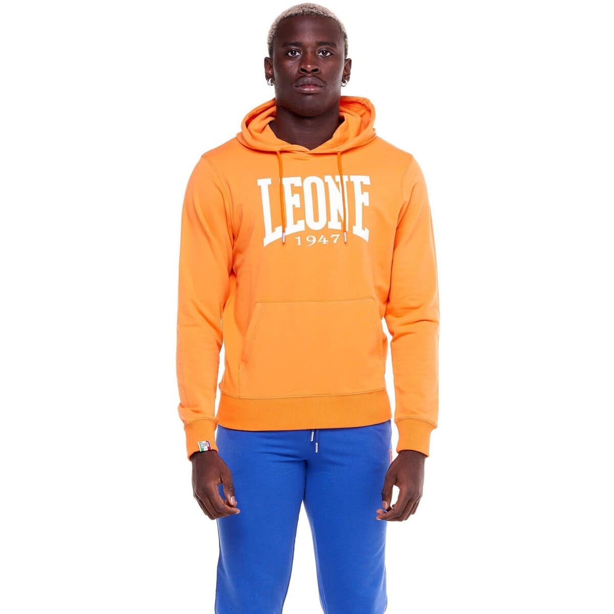 T-shirt με κουκούλα Leone 1947 Man Hoody Fleece Big Logo Not Brusched