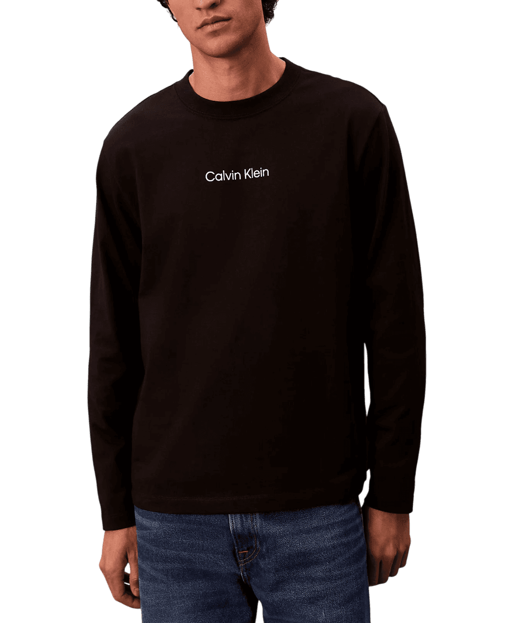 Ανδρικό Μακρυμάνικο T-shirt Μαύρο Calvin Klein LV04LD232G-UB1