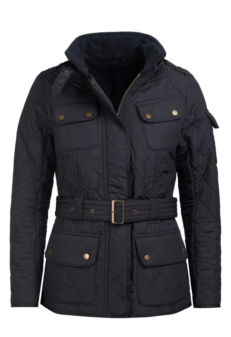 ΓΥΝΑΙΚΕΙΟ ΜΠΟΥΦΑΝ QUILT POLARQUILT QUILTED BARBOUR INTERNATIONAL ΚΑΝΟΝΙΚΗ ΓΡΑΜΜΗ ΜΑΥΡΟ