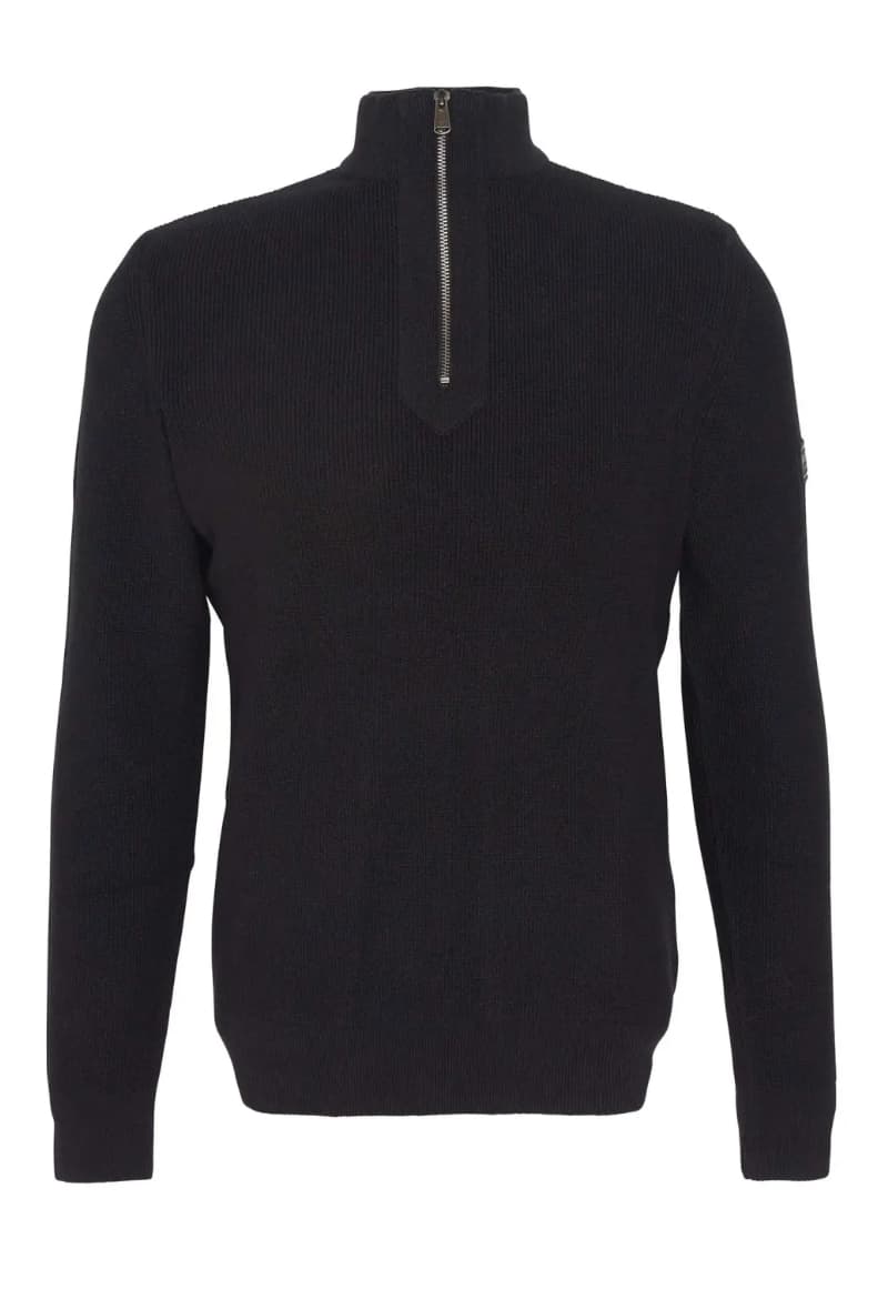 ΑΝΔΡΙΚΟ ΠΛΕΚΤΟ CRAWLEY FUNNEL NECK JUMPER BARBOUR INTERNATIONAL ΚΑΝΟΝΙΚΗ ΓΡΑΜΜΗ ΜΑΥΡΟ