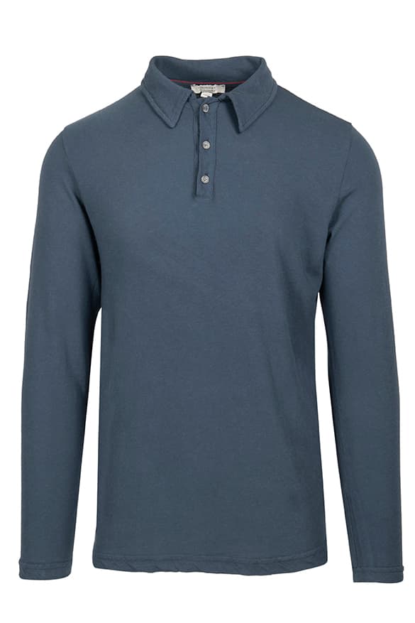 ΑΝΔΡΙΚΟ ΜΑΚΡΥΜΑΝΙΚΟ POLO SHIRT SALES ΚΑΝΟΝΙΚΗ ΓΡΑΜΜΗ ΜΠΛΕ ΣΚΟΥΡΟ