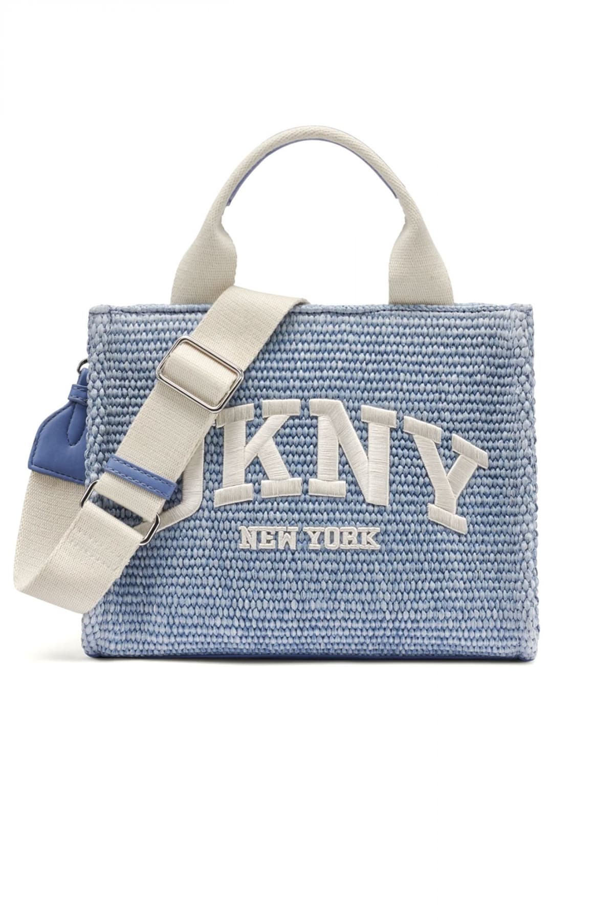 DKNY ΤΣΑΝΤΑ ΧΕΙΡΟΣ/CROSSBODY HADLEE SM TOTE ΨΑΘΙΝΗ LOGO ΣΙΕΛ