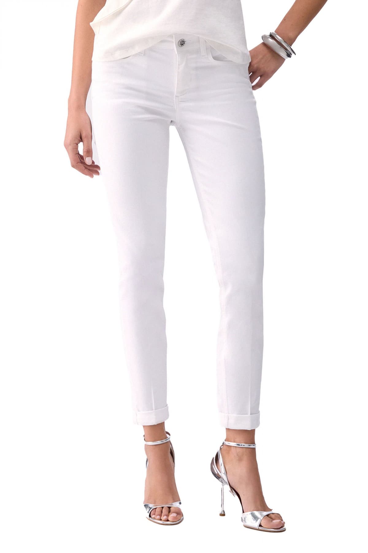 LIU-JO ΠΑΝΤΕΛΟΝΙ MONROE SKINNY REGULAR WAIST ΛΕΥΚΟ