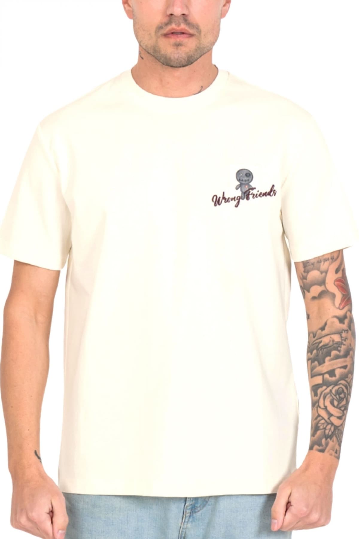 WRONG FRIENDS T-SHIRT BALTIMORE LOGO ΕΚΡΟΥ