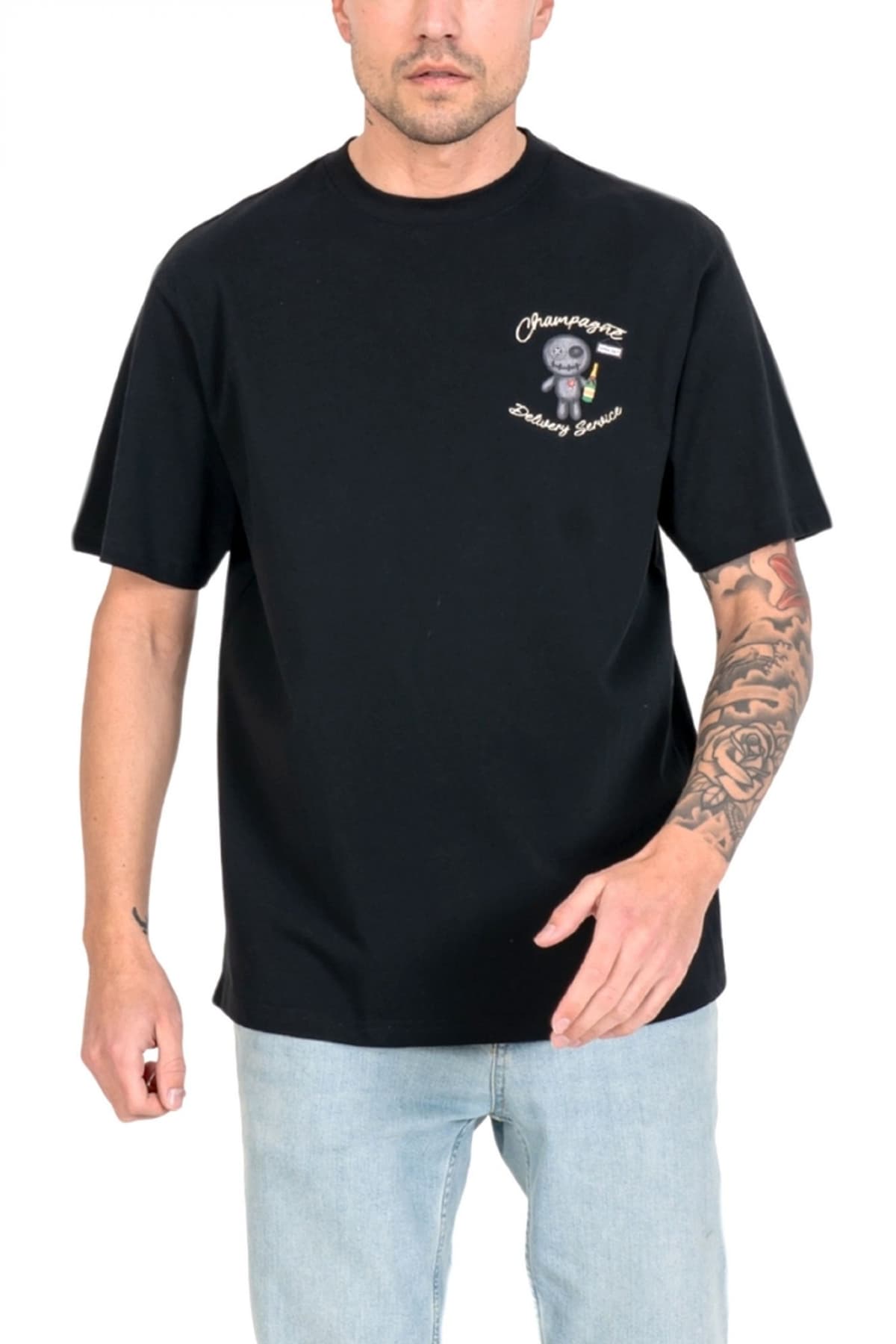 WRONG FRIENDS T-SHIRT TULSA LOGO ΜΑΥΡΟ