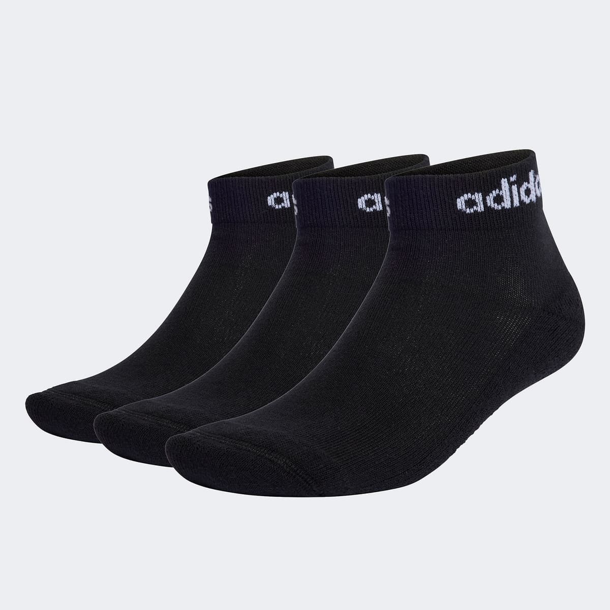 Adidas Think Linear Ankle Socks 3 Pairs Μαυρο