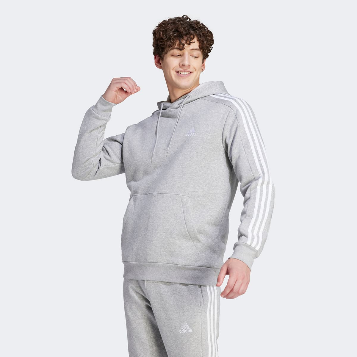 adidas Essentials Fleece 3Stripes Hoodie M IJ6474