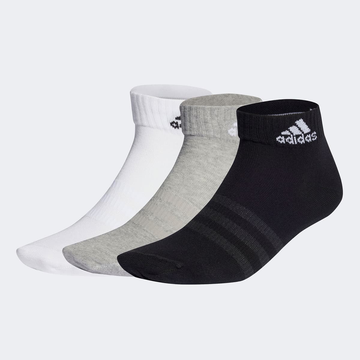 Adidas Thin And Light Ankle Socks 3 Pairs Πολυχρωμο