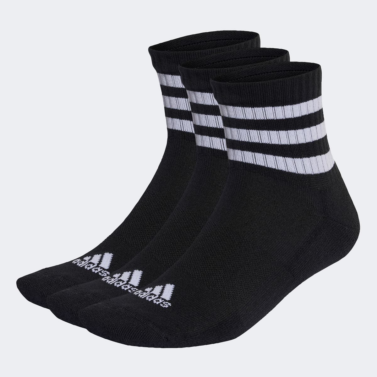 adidas 3Stripes Cushioned Sportswear MidCut Socks 3 Pairs IC1317