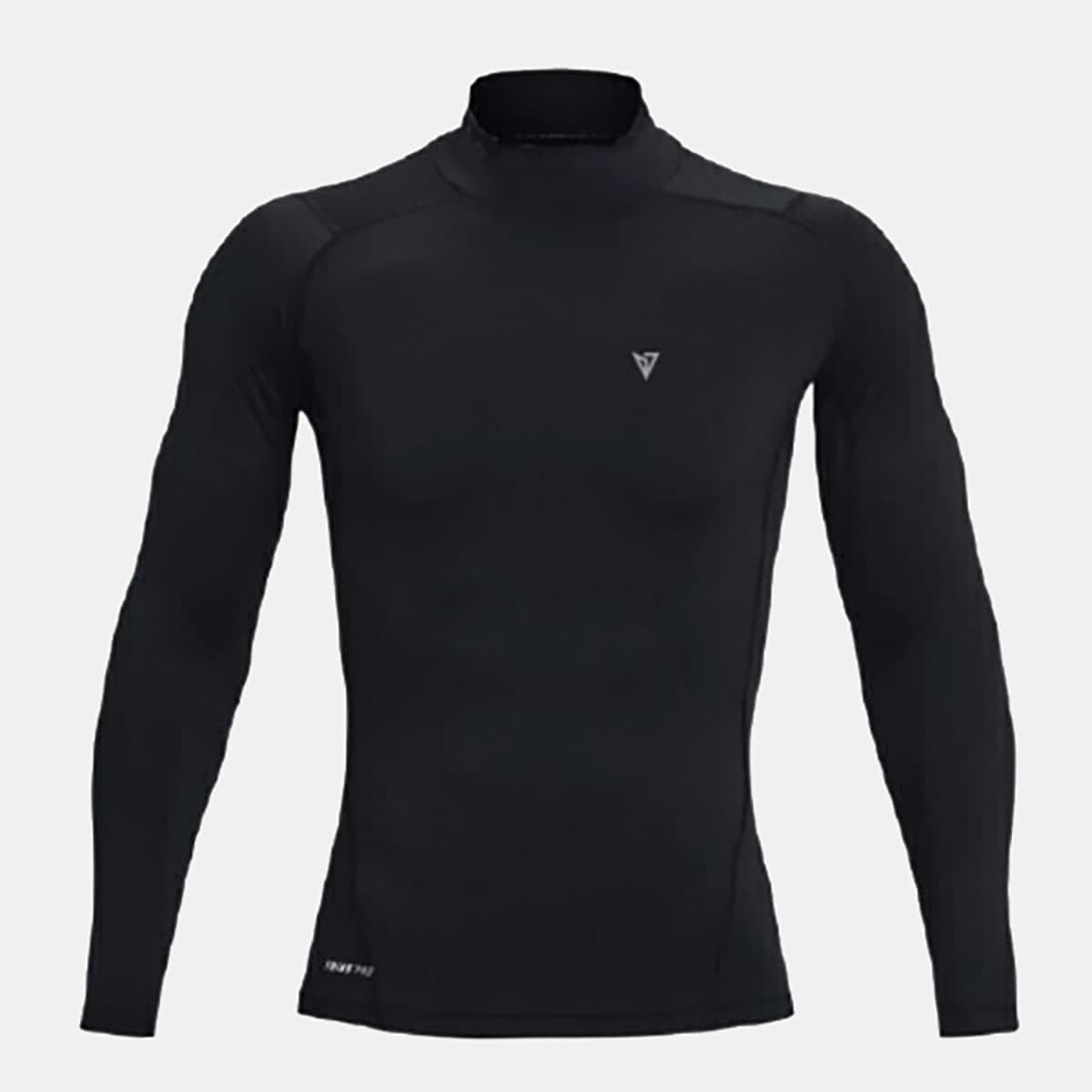 Magnetic North Kid'S Heat Compression Mock Tee Μαυρο