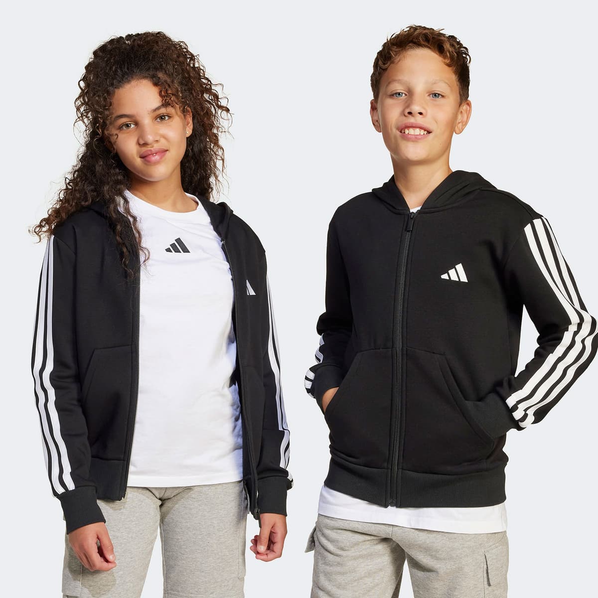 Adidas Kids Essentials Full-Zip Hoodie Μαυρο