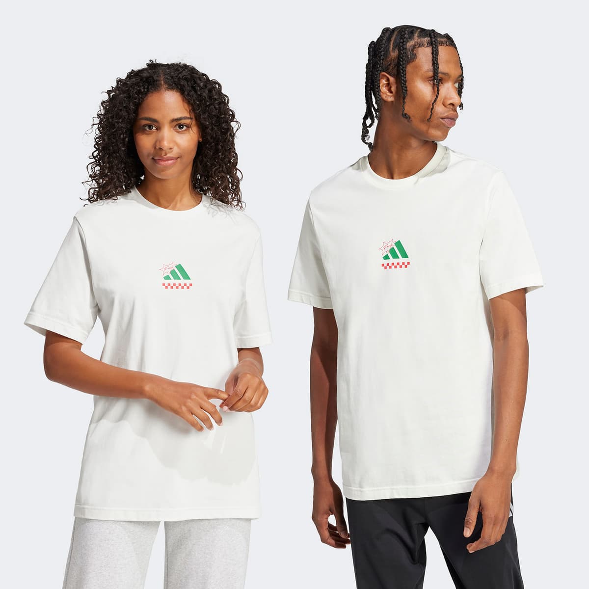 Adidas Lounge Pizza Graphic T-Shirt Ασπρο