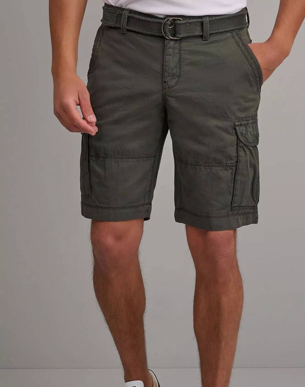 NAVY&GREEN ΒΕΡΜΟΥΔΑ CARGO ΜΕ ΖΩΝΗ 24RE.114/V.1-DK FOREST Gray