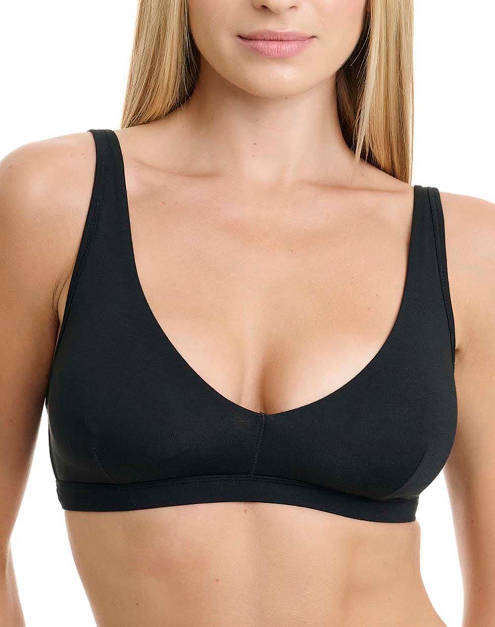 WALK ΓΥΝΑΙΚΕΙΟ ΤΡΙΓΩΝΙΚΟ BRALETTE BAMBOO W2213-02 Black