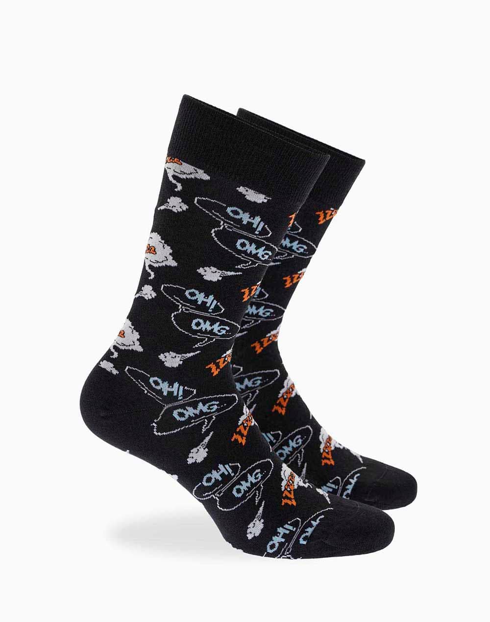 WALK ΑΝΔΡΙΚΕΣ ΒΑΜΒΑΚΕΡΕΣ ΚΑΛΤΣΕΣ ΜΕ ΣΧΕΔΙΟ W1064-34-02 Black