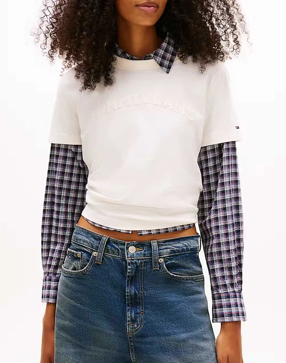 TOMMY JEANS TJW REG GMD VARSITY SS TEE DW0DW22458-YBH OffWhite