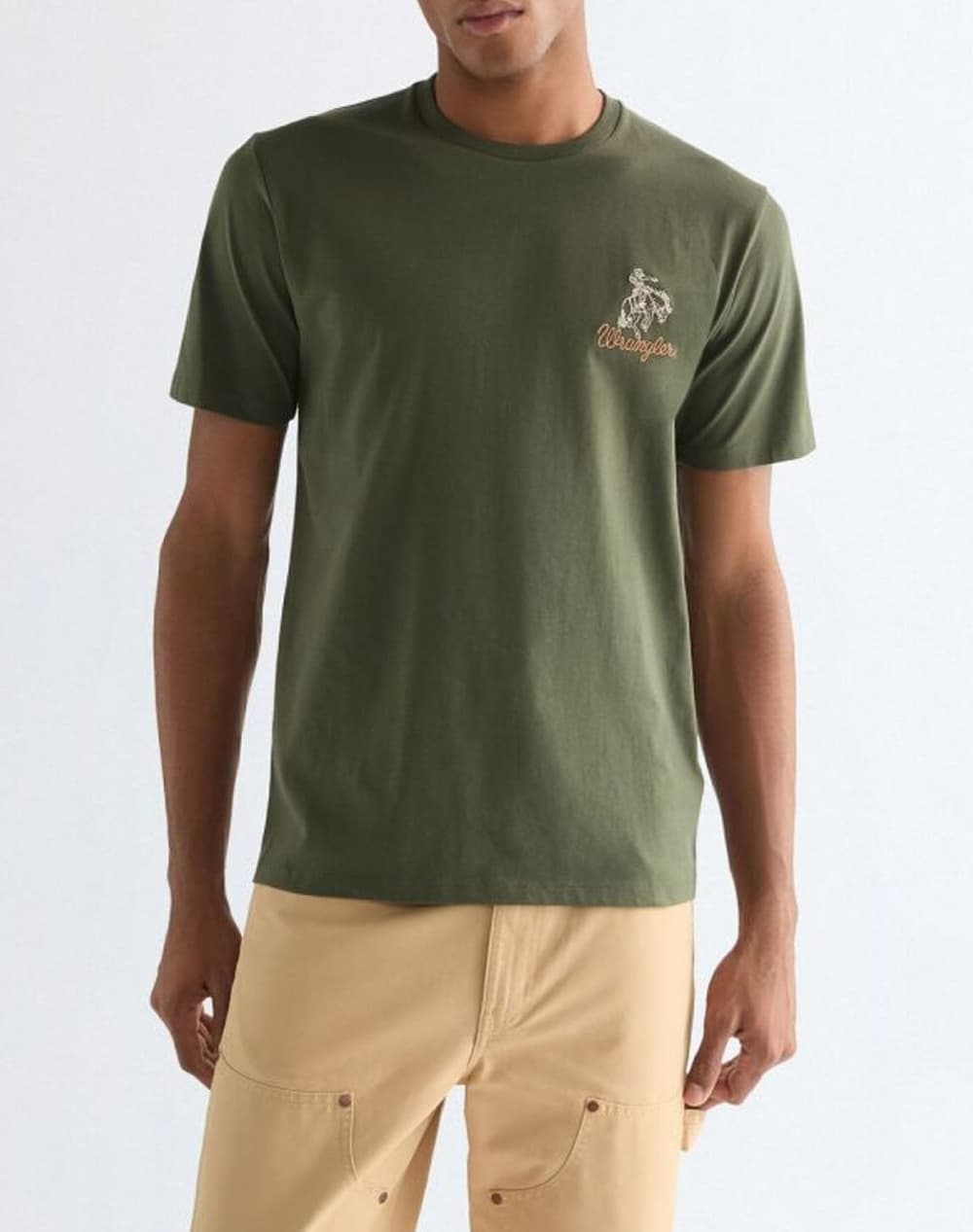 WRANGLER EMBROIDERY TEE 112377989-Deep Depths Khaki