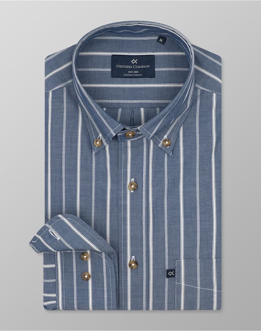 OXFORD COMPANY BUTTON DOWN ΠΟΥΚΑΜΙΣΟ J120-BZ10.01-01 Blue