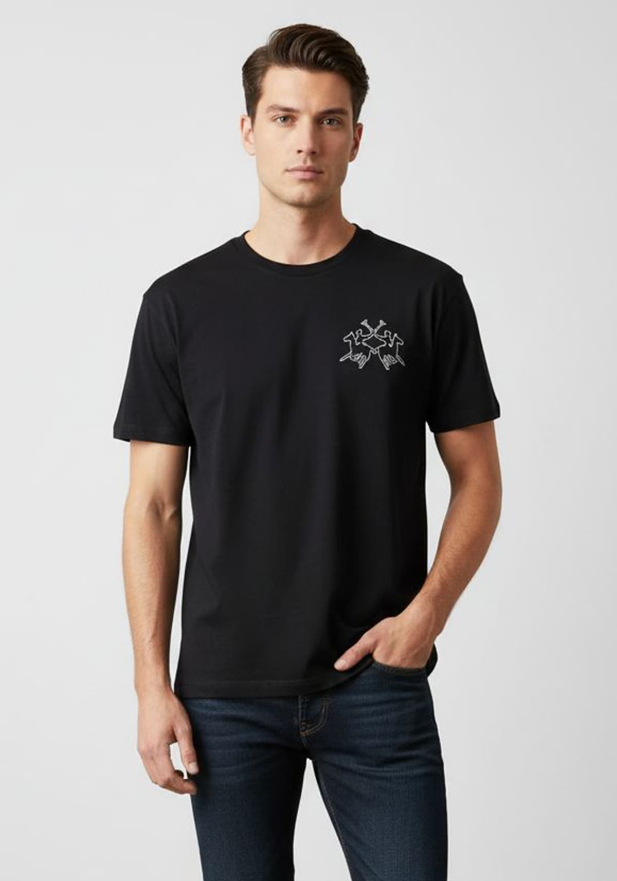 La Martina Μπλούζα HE - MCR008 JS409 09999 Black