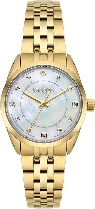 BREEZE Ocealis Crystals - 212611.1, Gold case with Stainless Steel Bracelet