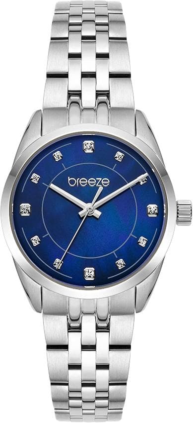 BREEZE Ocealis Crystals - 612611.3, Silver case with Stainless Steel Bracelet