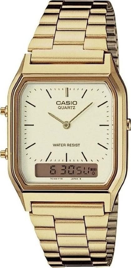 CASIO Collection - AQ-230GA-9DM, Gold case with Stainless Steel Bracelet