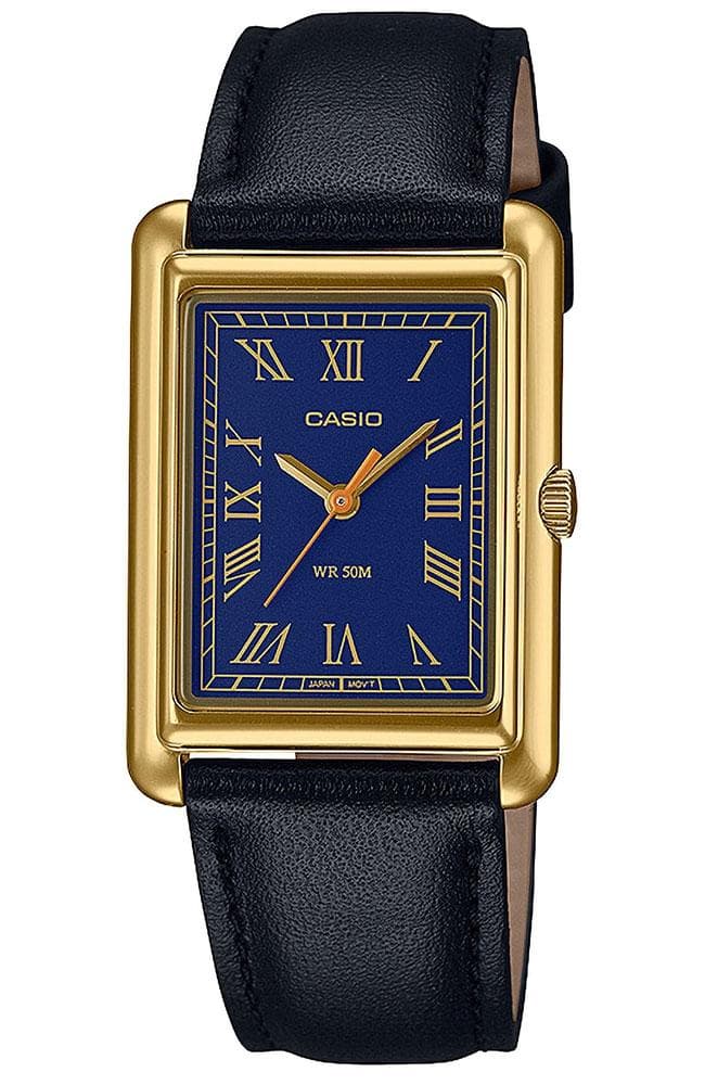 CASIO Collection - LTP-B165GL-2BVEF, Gold case with Black Leather Strap