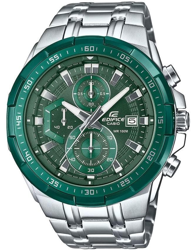 CASIO Edifice Chronograph - EFR-539DE-3AVUEF, Silver case with Stainless Steel Bracelet