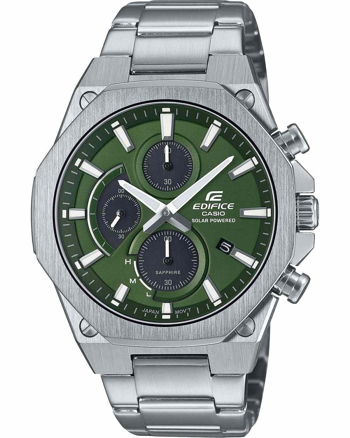 CASIO Edifice Solar Chronograph - EFS-S570D-3AUEF Silver case with Stainless Steel Bracelet