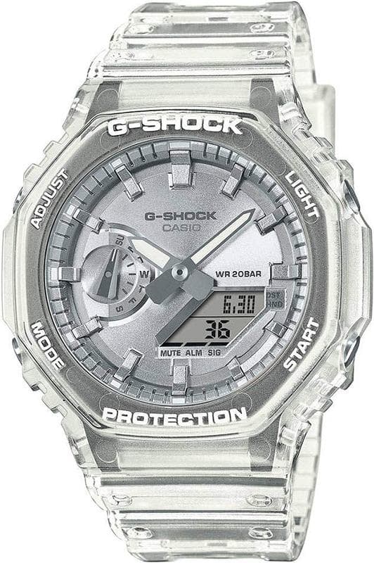 CASIO G-Shock Chronograph - GA-2100BM-7A8ER Transparent case with Transparent Rubber Strap