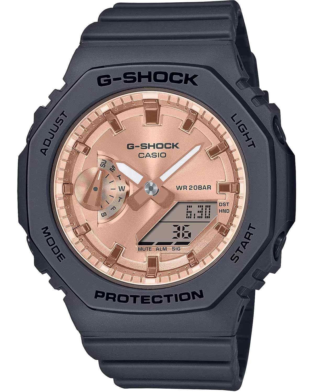CASIO G-Shock Chronograph - GMA-S2100MD-1AER Black case with Blue Rubber Strap