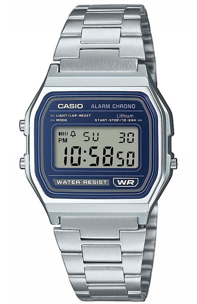 CASIO Vintage Collection - A-158WEA-2EF Silver case with Stainless Steel Bracelet