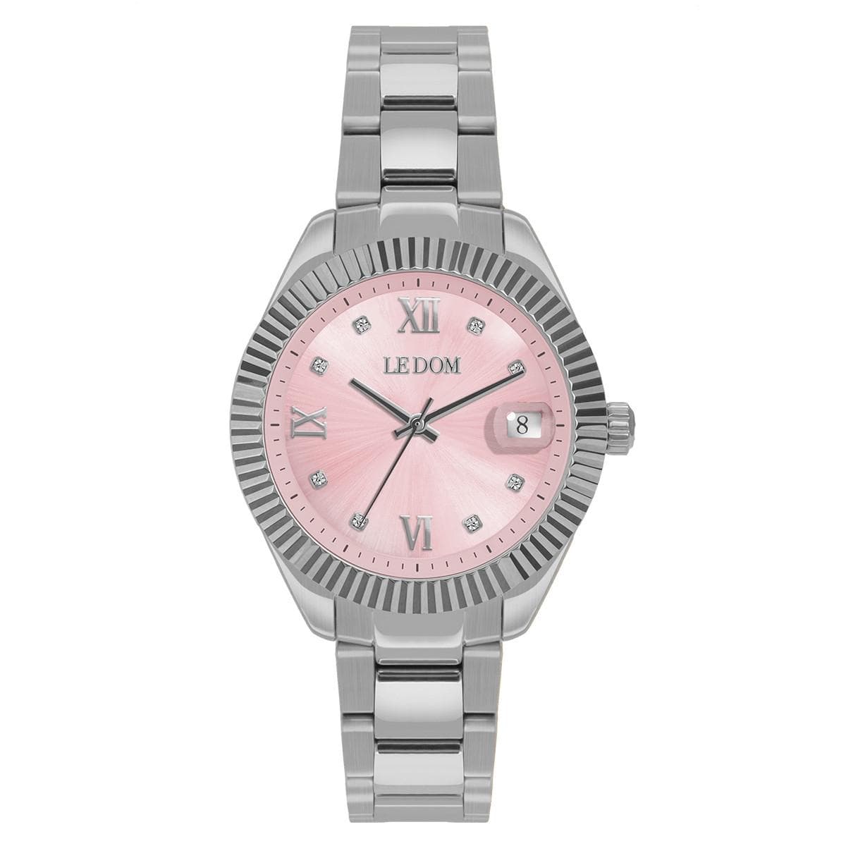 LE DOM Harmony Crystals - LD.1502-4, Silver case with Stainless Steel Bracelet