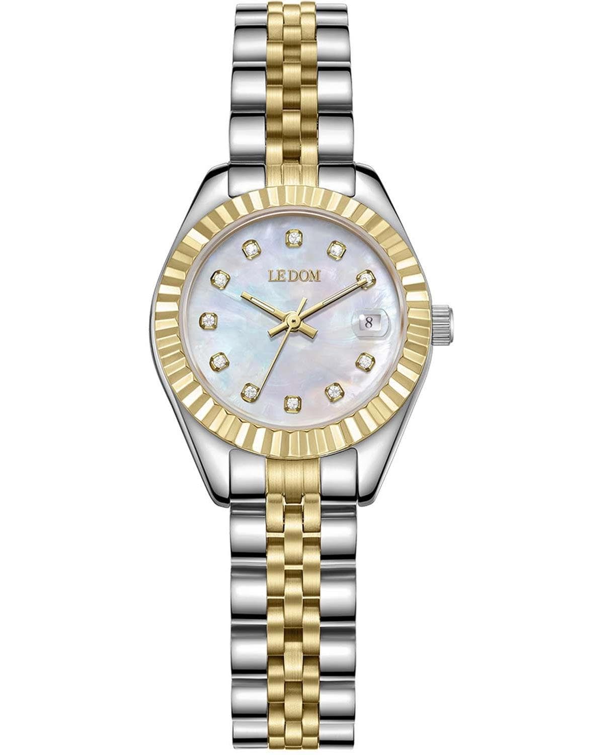 LE DOM Miracle Crystals - LD.1500-1, Gold case with Stainless Steel Bracelet