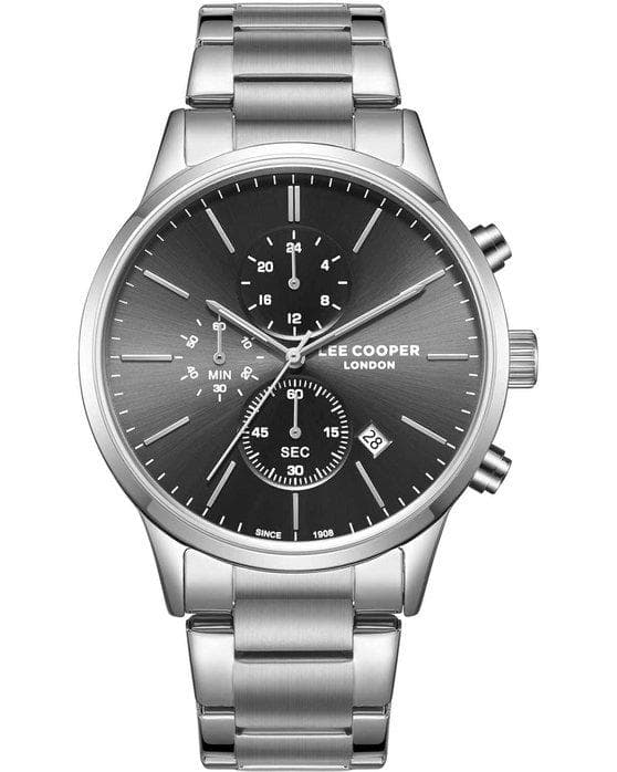 LEE COOPER Chronograph Men's - LC08042.350, Silver case with Metal Bracelet