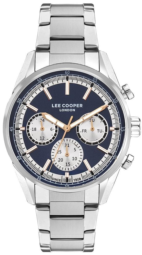LEE COOPER Men's - LC07986.390, Silver case with Metal Bracelet
