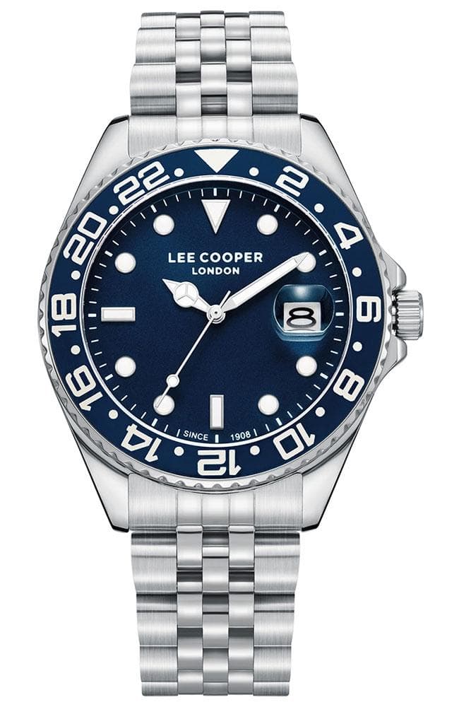 LEE COOPER Men's - LC08142.390, Silver case with Metal Bracelet
