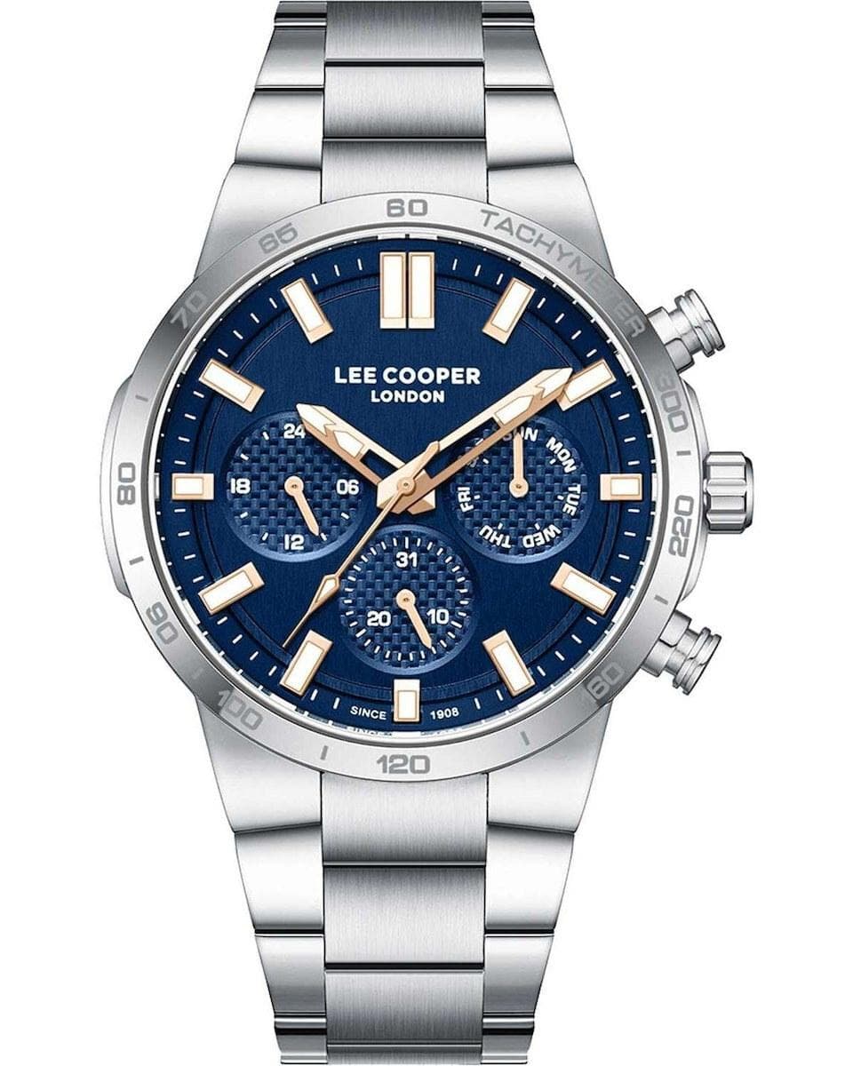 LEE COOPER Men's - LC08293.390, Silver case with Metal Bracelet
