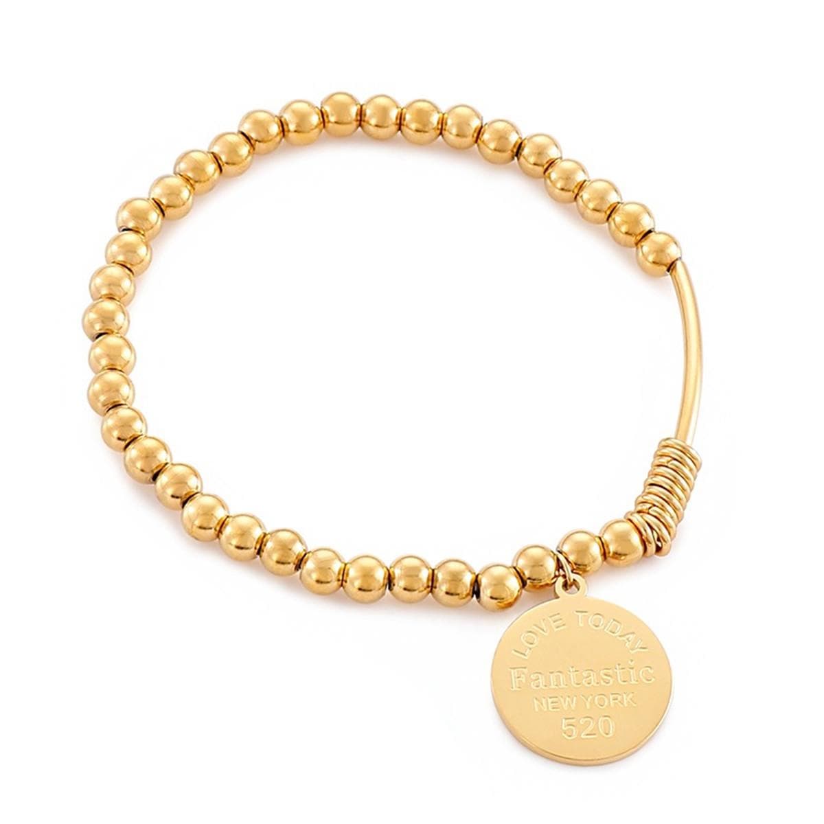 LEE COOPER Βραχιόλι από ανοξείδωτο ατσάλι Gold LC.B.01418.110