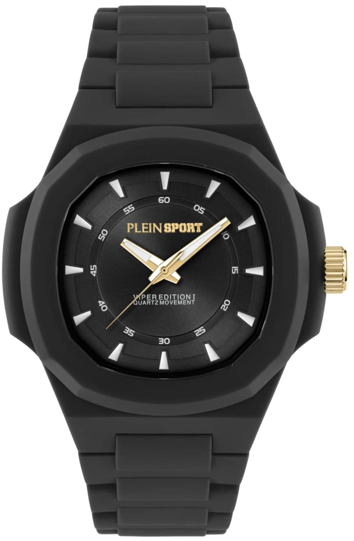 PLEIN SPORT Viper - PSOGA0225, Black case with Black Rubber Strap